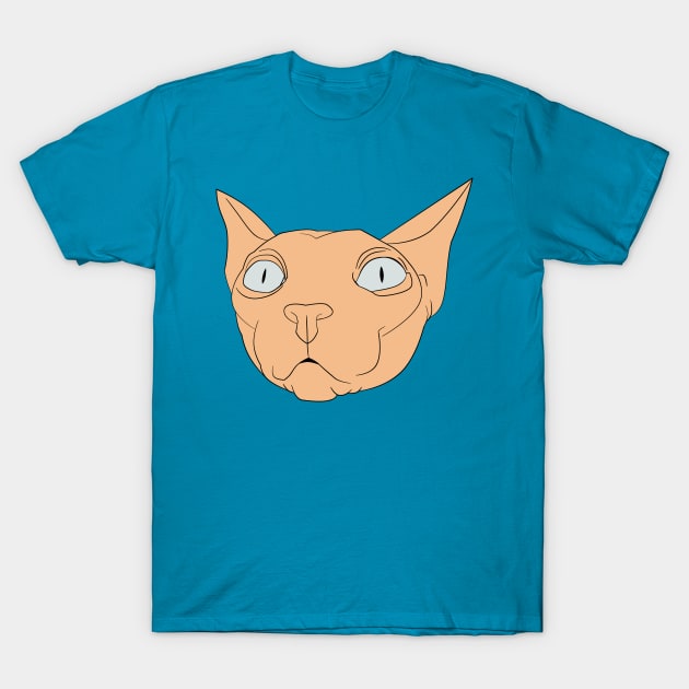 Cool Pink Sphynx Cat T-Shirt by AwePup